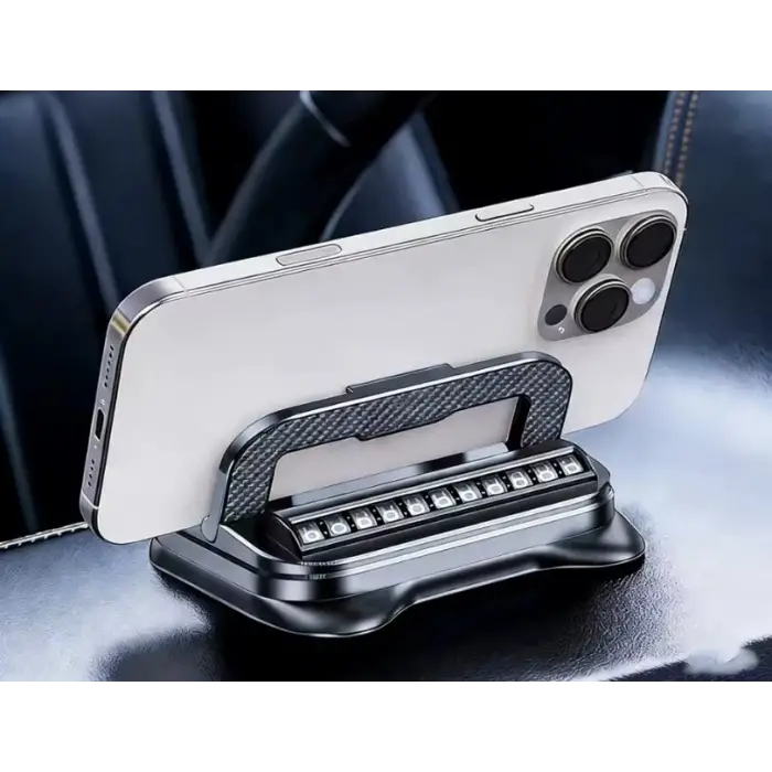 Integra 360° Dönebilen Telefon Tutucu, Numaratörlü, Siyah