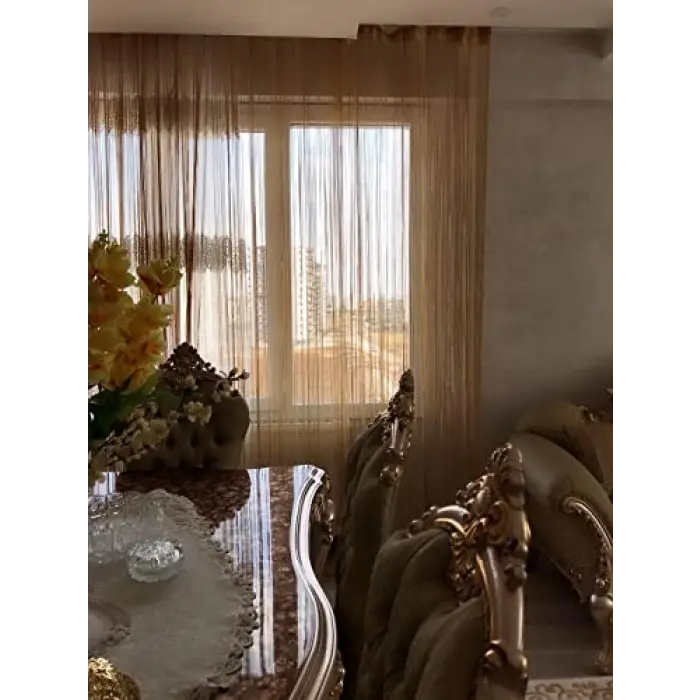 İP Model Gold Renk İP Perde 300 * 280 cm - 2 mm şerit