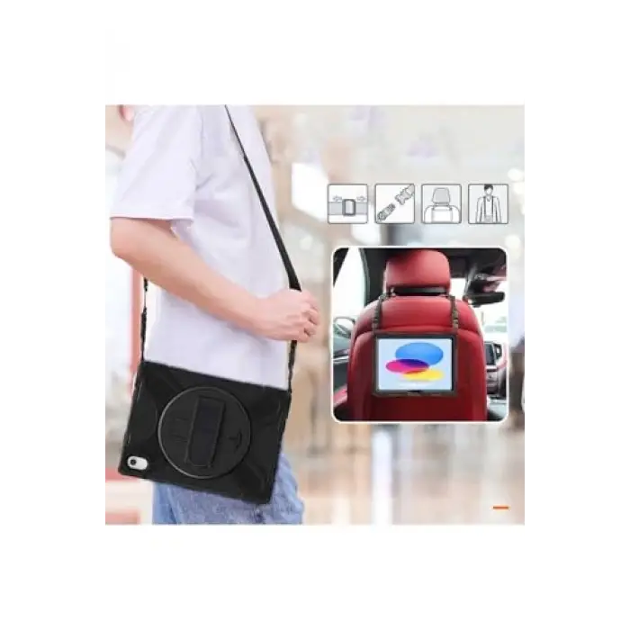 iPad 11.Nesil 2025 Mrsa Defender Tablet Silikon Kılıf - Siyah