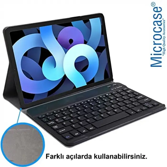 iPad Air 5. Nesil 10.9 Bluetooth Klavyeli Standlı Kılıf - BKK4