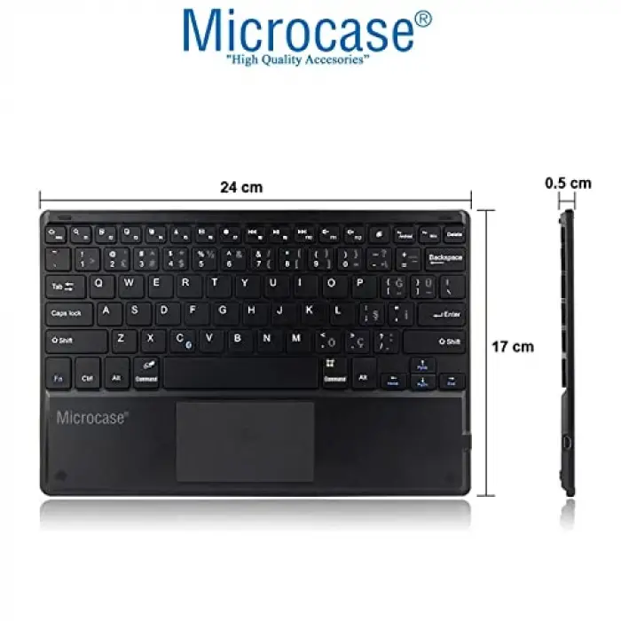 iPad Air 5. Nesil 10.9 Bluetooth Touchpad Klavyeli Kılıf-BKK5