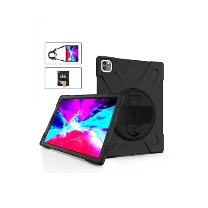 iPad Pro 12.9 2020 (4.Nesil) SBT Defender Tablet Silikon - Siyah