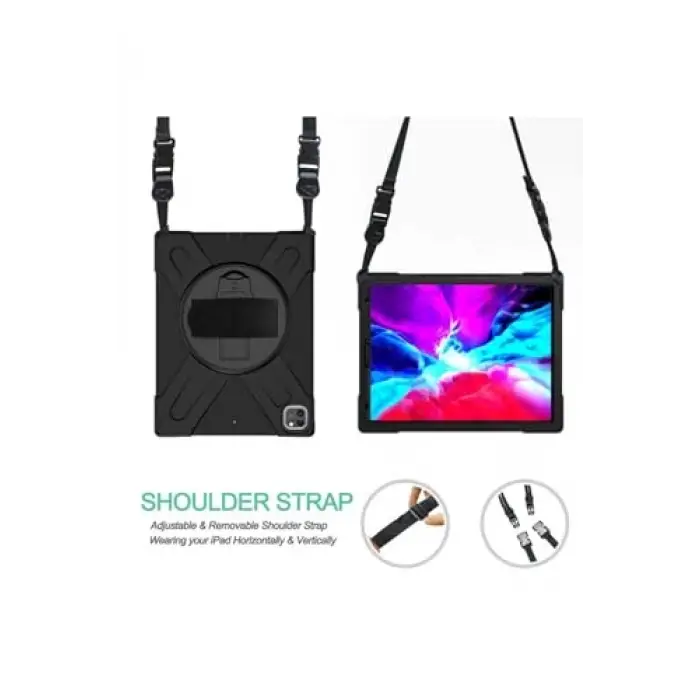 iPad Pro 12.9 2020 (4.Nesil) SBT Defender Tablet Silikon - Siyah