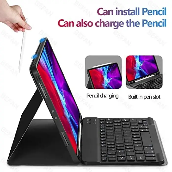 iPad Pro 12.9 6. 5. 4. 3. Nesil Kablosuz Klavyeli Case Mobax