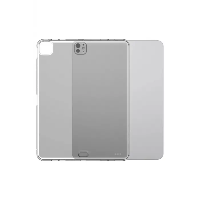 iPad Pro 13 2024 Süper Silikon Tablet Kılıf - Şeffaf