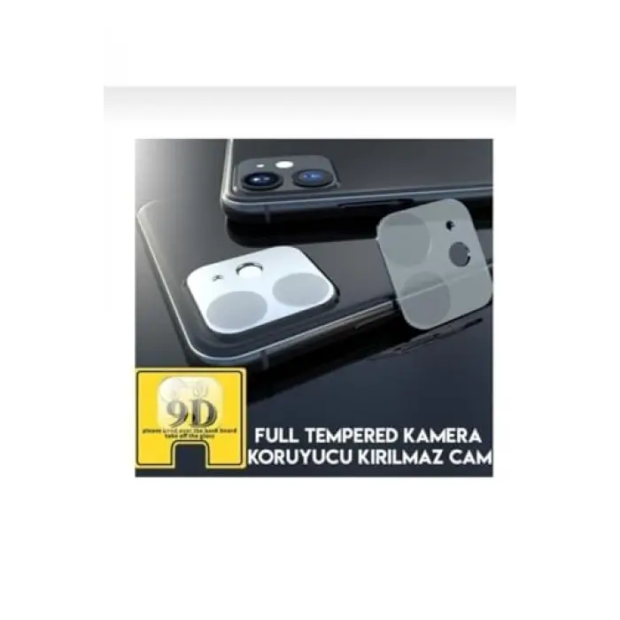 iPhone 11 Uyumlu 3D Şeffaf Kamera Lens Koruyucu