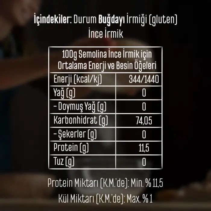 İrmik Semolina 1 Kg