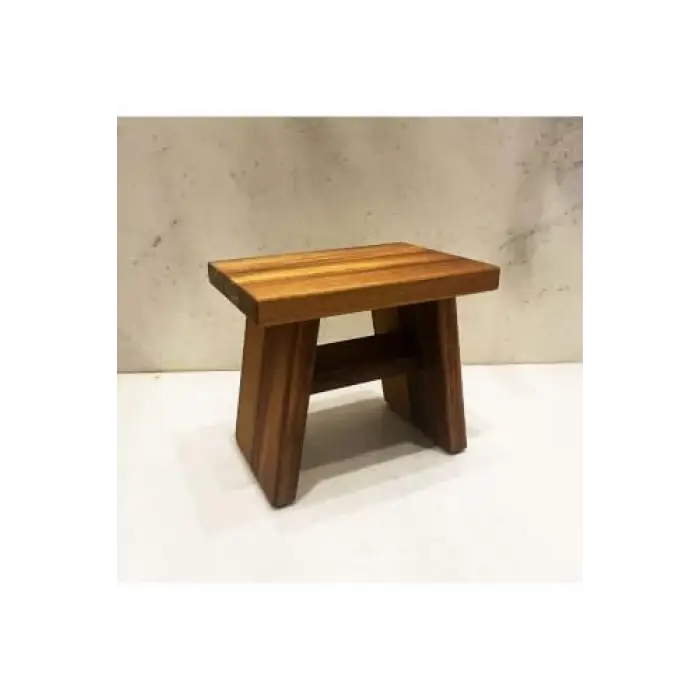 Iroko Ahşap Banyo Taburesi Oturak Step Tool (L)