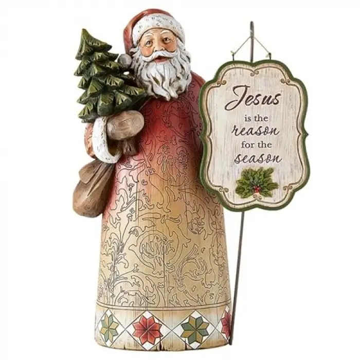 İsa Sezonun Nedeni Noel Baba Heykelcik, 30 cm