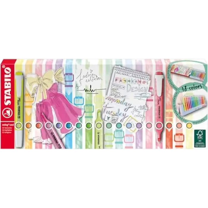 İşaretleme Kalemi - swing cool - 8 Neon, 10 Pastel