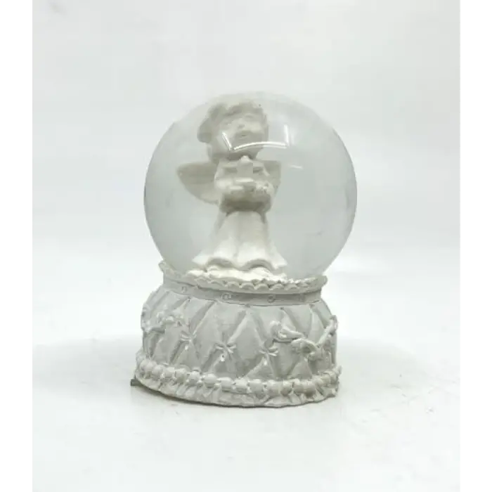 Işıklı Kar Küresi Melek 7 cm