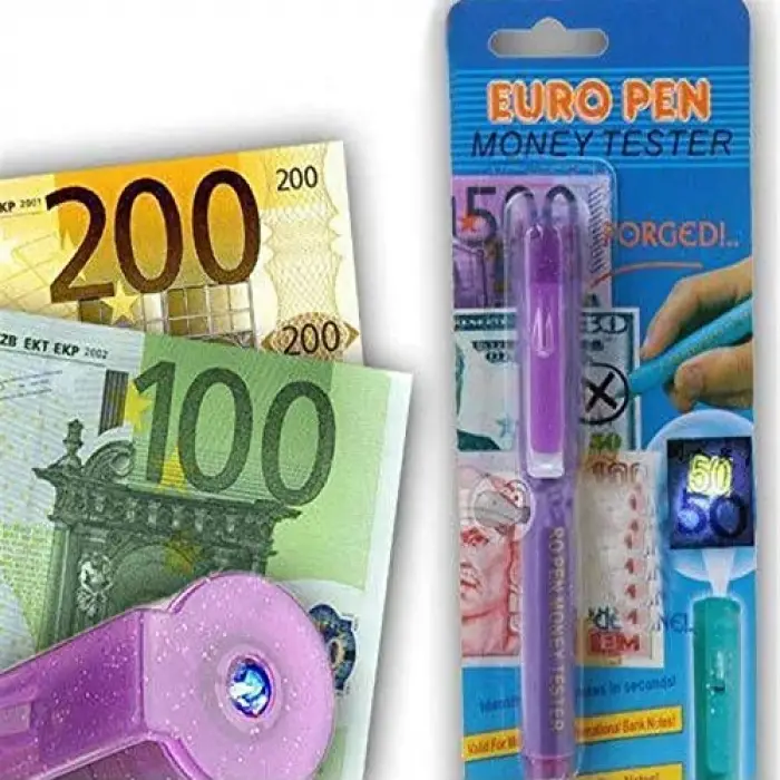 Işıklı sahte para kontrol kalemi