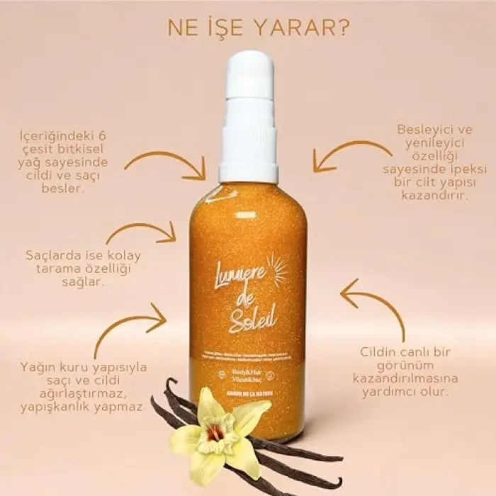 Işıltılı Simli Nemlendirici Yağ 100 ML