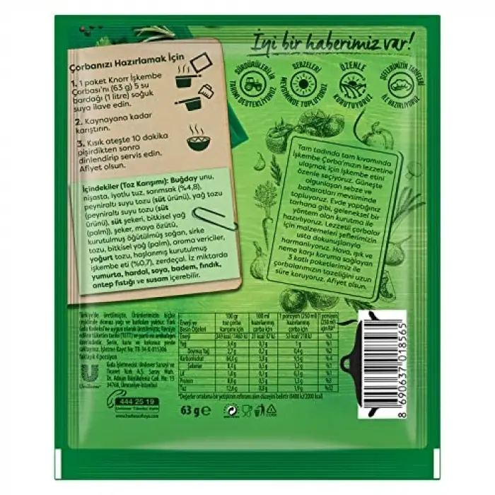 İşkembe hazır çorbası, 63 g