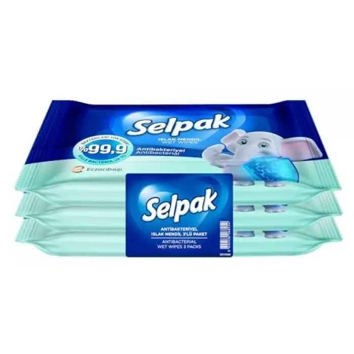Islak Cep Mendili Antibakteriyel 10 Lu, 3 Adet
