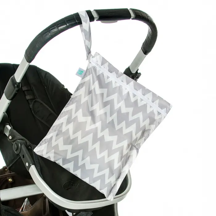 Islak/Kirli Çantası Gray Chevron