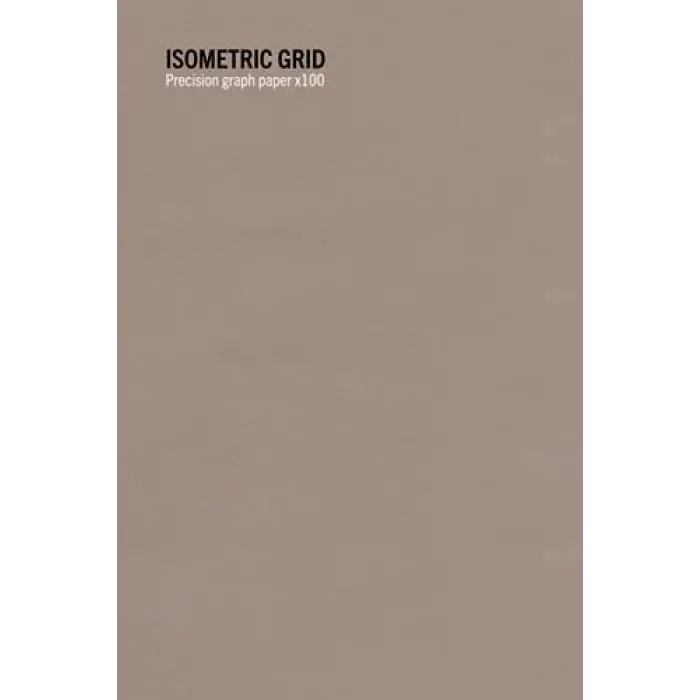 Isometric grid: Precision graph paper x100 sides (6x9: cyan grid)