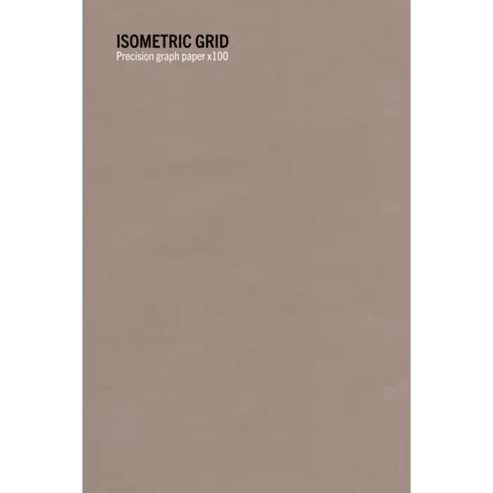 Isometric grid: Precision graph paper x100 sides (6x9: cyan grid)