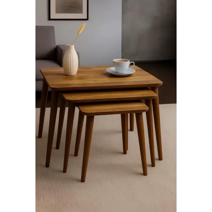 İstanbul 3lü Zigon Sehpa, %100 Mdf