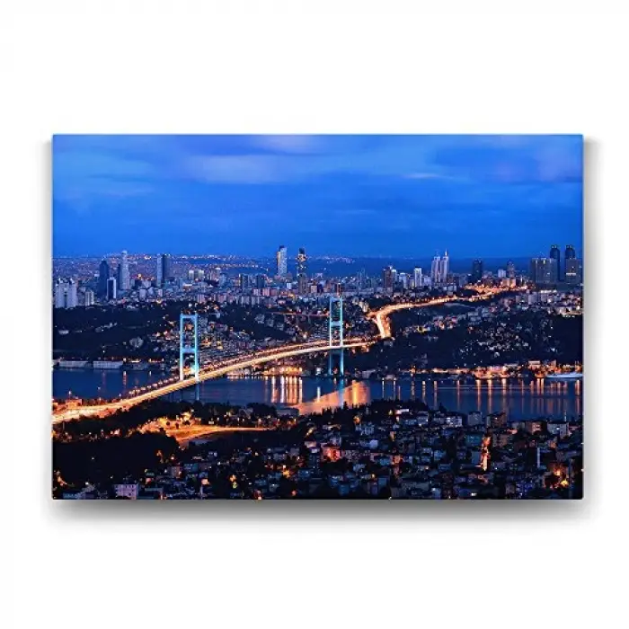 İstanbul Gece Köprü Tablosu - 100x70cm