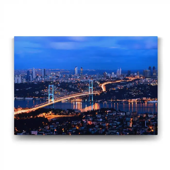 İstanbul Gece Köprü Tablosu - 100x70cm