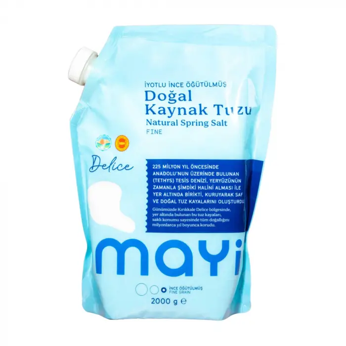 İyotlu öğütülmüş sofra tuzu, 2000 g
