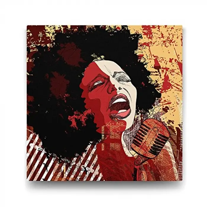 Jazz Singer temalı tablo 80x80 cm