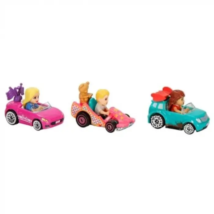 JDG45 Racerverse Barbie 3lü Oyuncak Araba