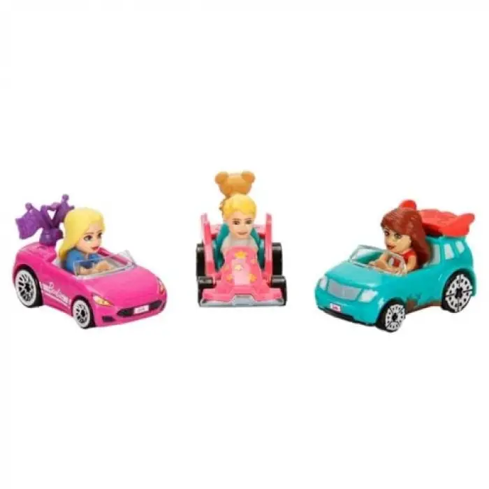 JDG45 Racerverse Barbie 3lü Oyuncak Araba