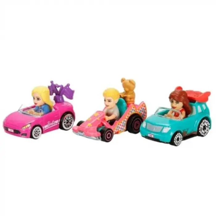 JDG45 Racerverse Barbie 3lü Oyuncak Araba