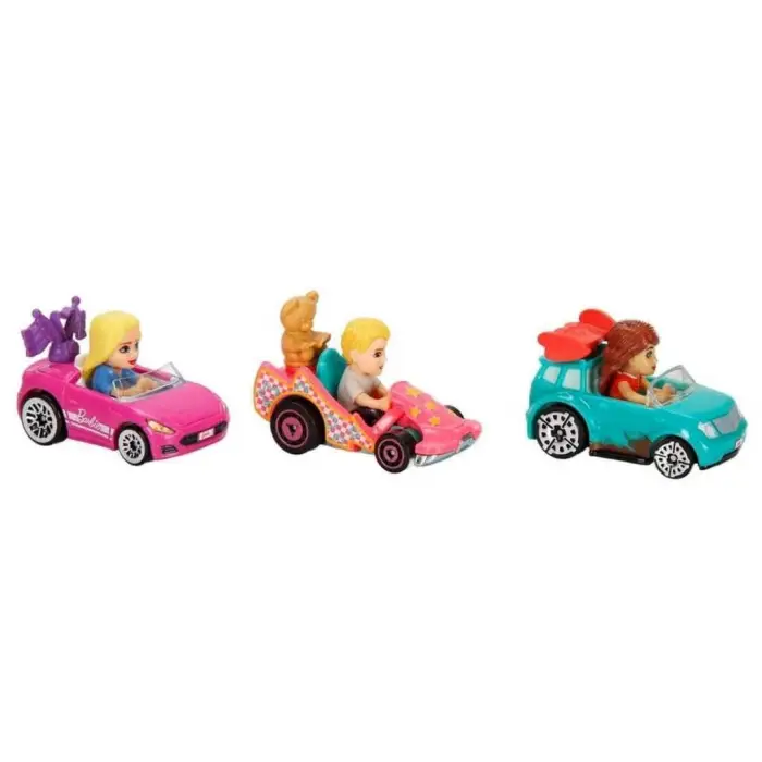 JDG45 Racerverse Barbie 3lü Oyuncak Araba