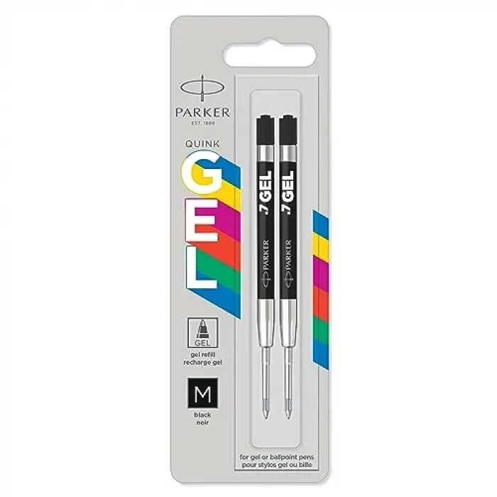 Jel Kalem Refill, Plastik Gövde, 2li Blister, M uç, Siyah