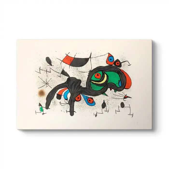 Joan Miro - Le Belier Fleuri Kanvas Tablo 100 x 70
