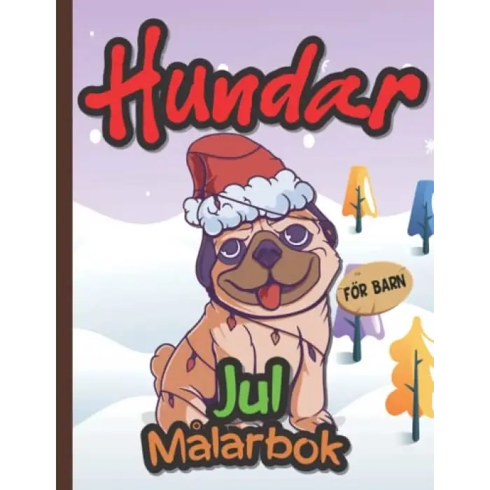 Jul Målarbok Hundar för Barn Boyama Kitabı