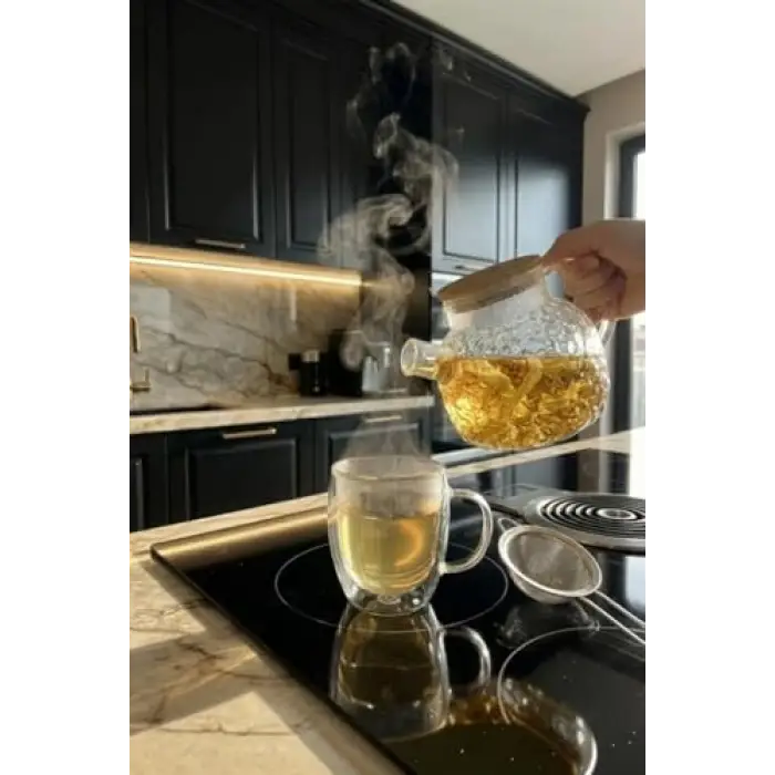 Juliet, Bambu Kapaklı Cam Demlik 1000 ml