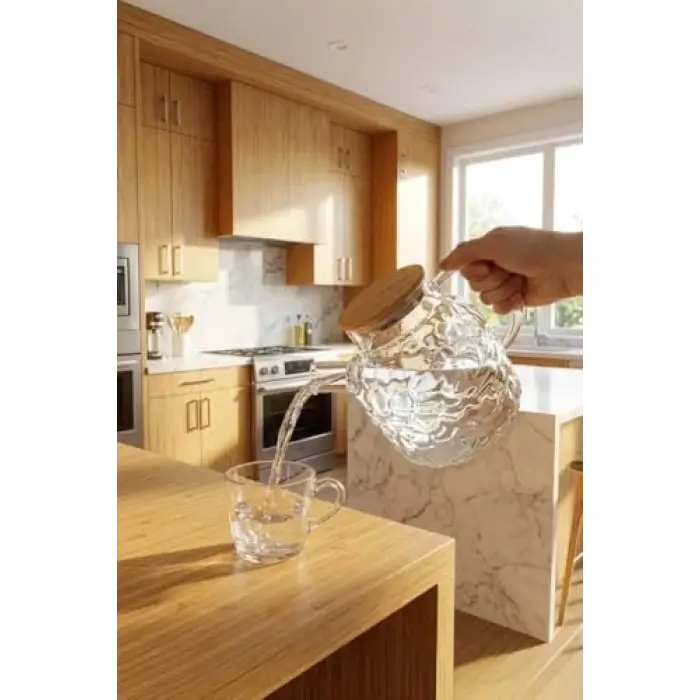 Juliet, Bambu Kapaklı Cam Demlik 1000 ml