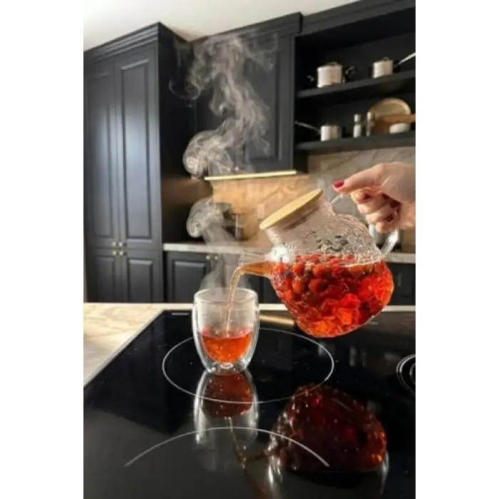 Juliet - Bambu Kapaklı Cam Demlik 1500ml