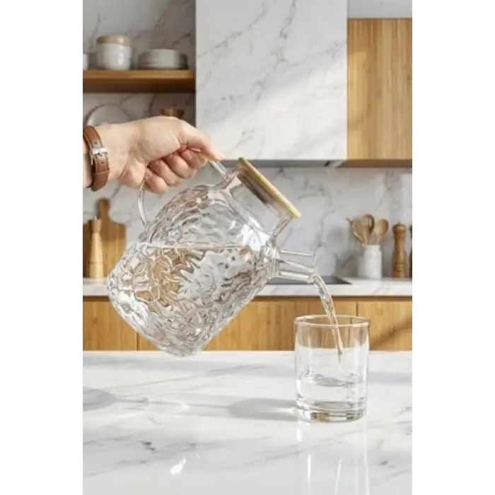 Juliet - Bambu Kapaklı Cam Demlik 1800ml