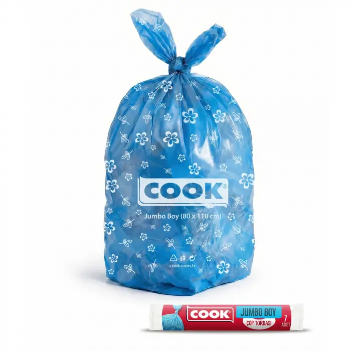 Jumbo Boy Çöp Torbası 80 x 110 cm, 7 Adet/Rulo