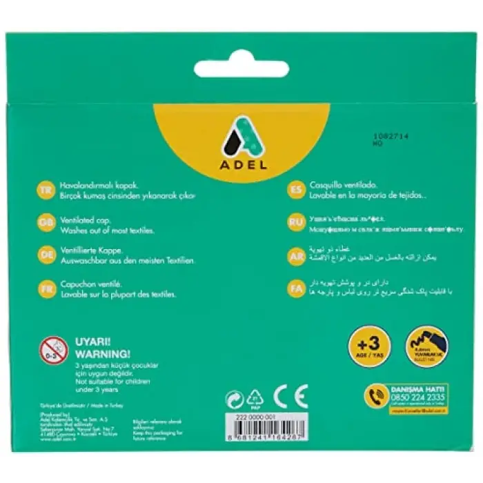 Jumbo Keçeli Kalem, 12 renk