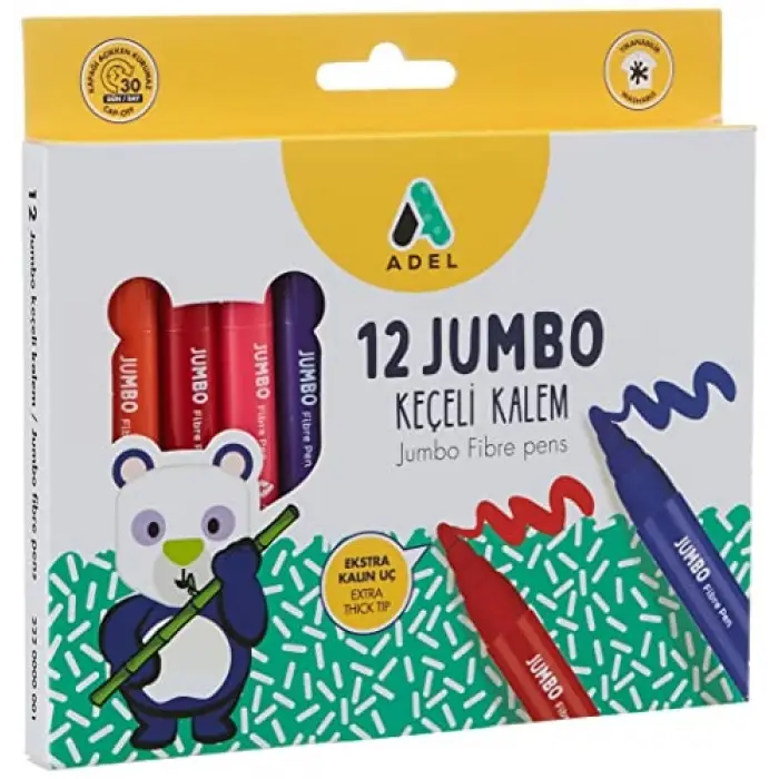 Jumbo Keçeli Kalem, 12 renk