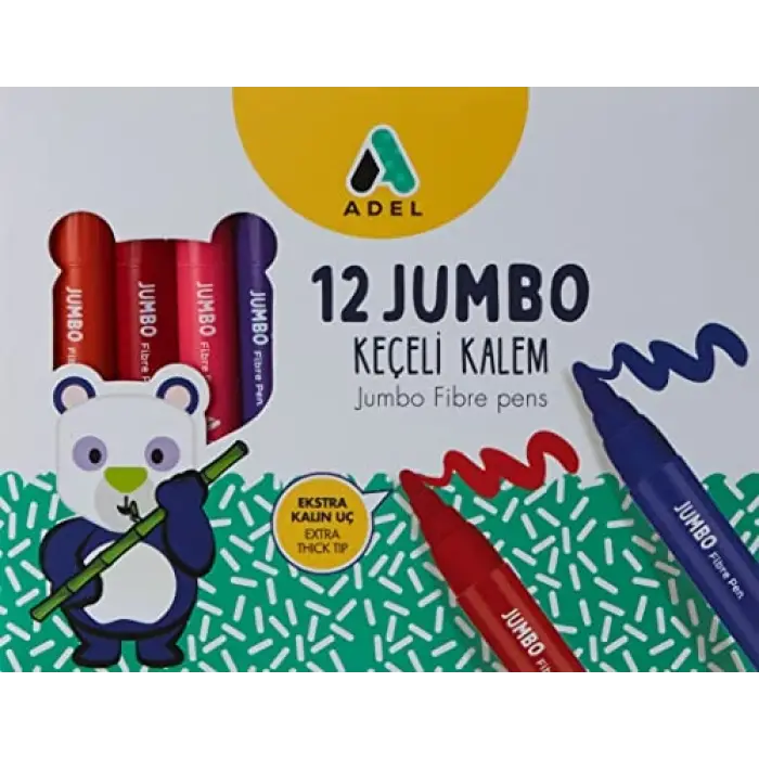 Jumbo Keçeli Kalem, 12 renk