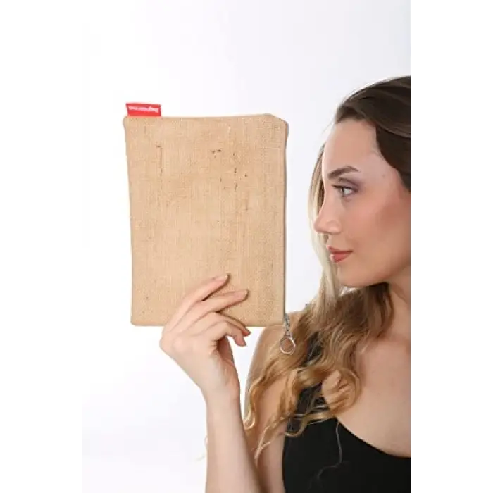 Jüt Clutch Bez Çanta