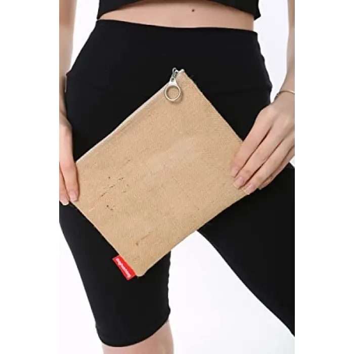 Jüt Clutch Bez Çanta