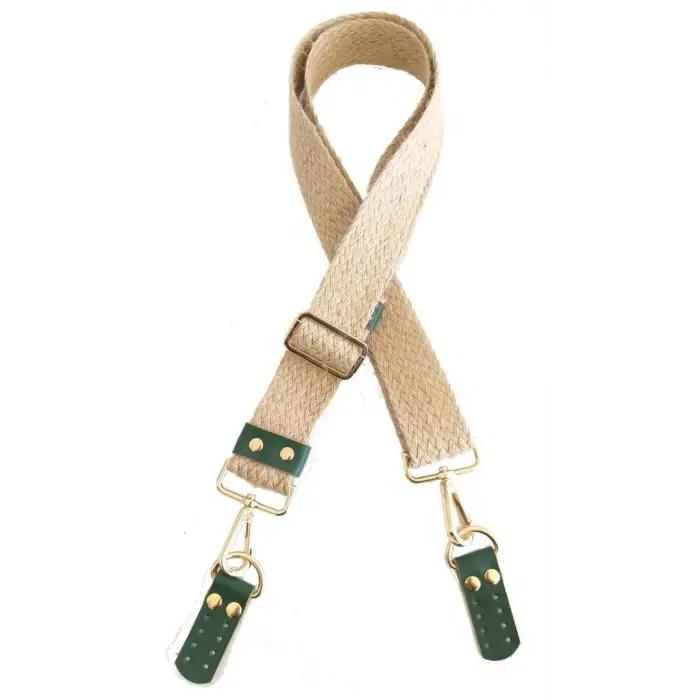 Jüt Kolon Çanta Sapı 120X4 Cm, Light Gold Metalli