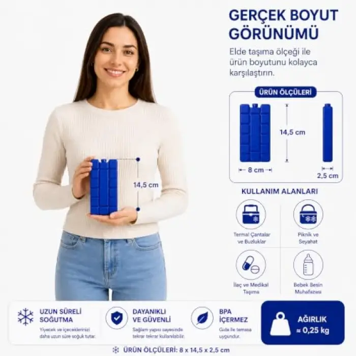 K-250 Buz Aküsü, İnce Pack, 5li