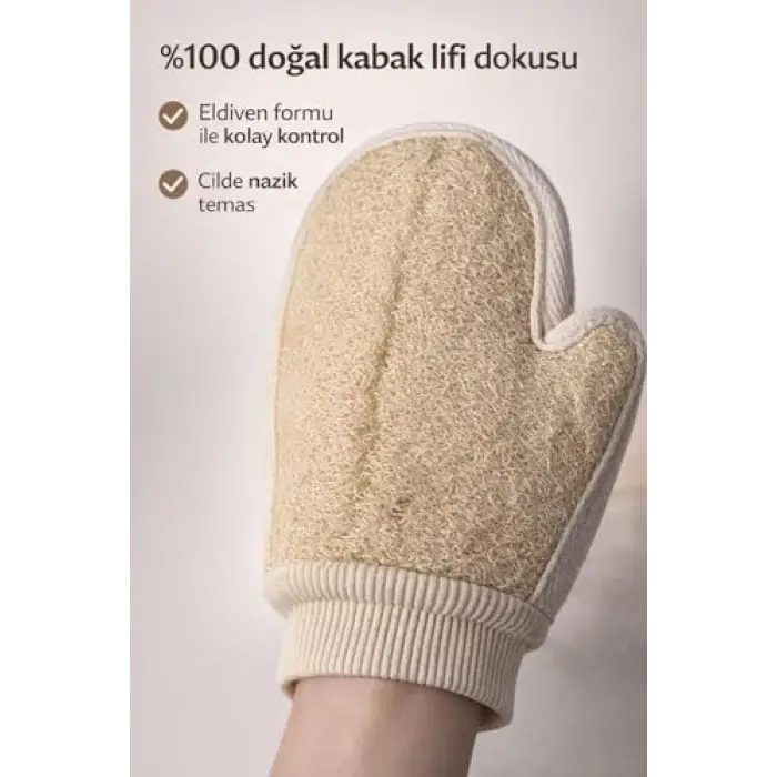 Kabak Lifli Parmaklı Eldiven Vücut Kesesi