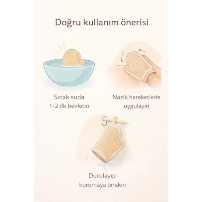Kabak Lifli Parmaklı Eldiven Vücut Kesesi