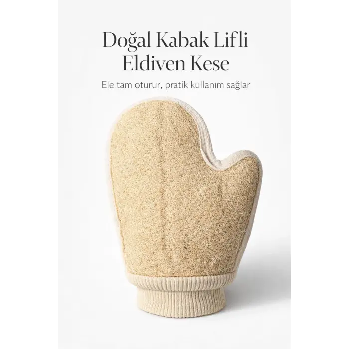 Kabak Lifli Parmaklı Eldiven Vücut Kesesi