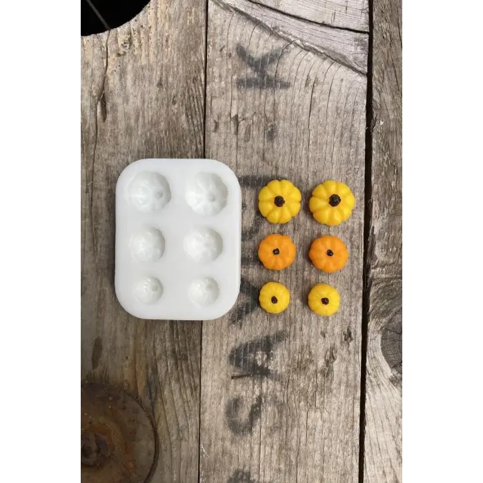 Kabak Mini Altılı Mum Kalıbı (Silikon)